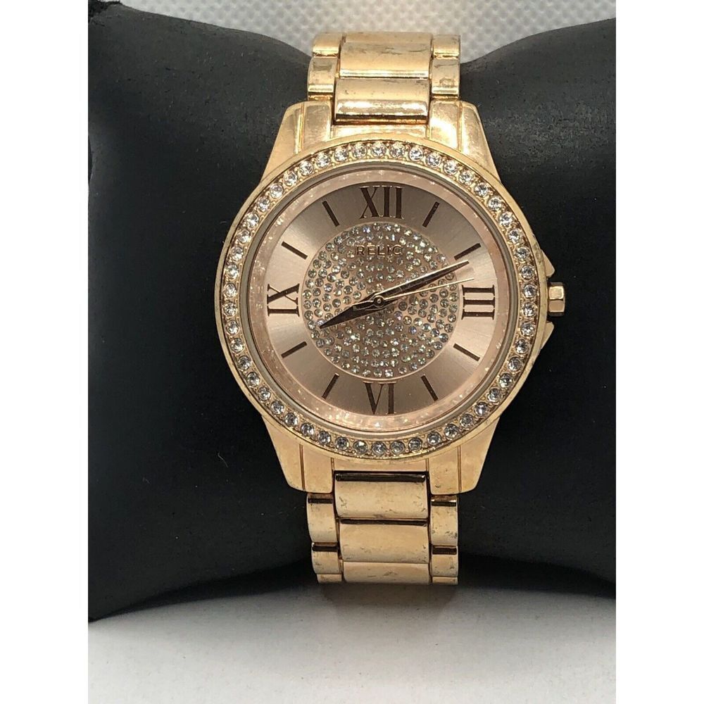 Relic ZR12178 Women's Stainless Steel Analog Rose Gold Dial Quartz Watch HK614
